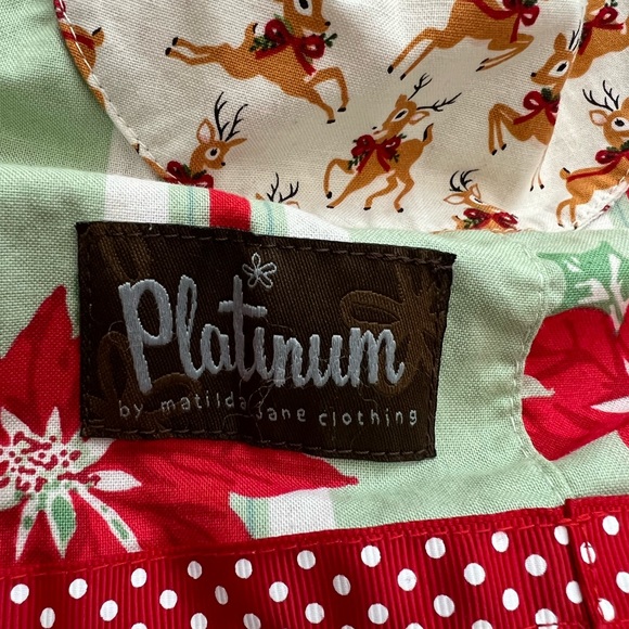 Matilda Jane Platinum Cheerful Lulu Poinsettia Holiday Top Sz 4 - Picture 7 of 7